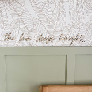 The Lion Sleeps Tonight words Wall Decor
