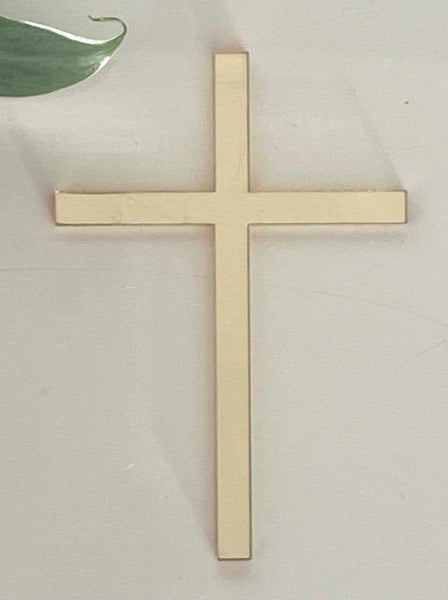 Thick gold cross charm for Holy Communion cake