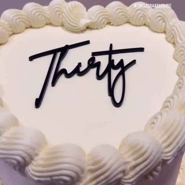 Thirty Cake Charm for 30th Birthday