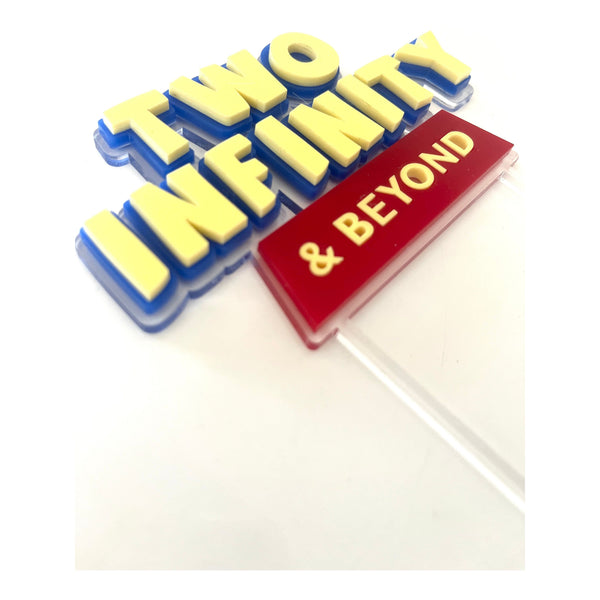 Two infinity and beyond cake topper 