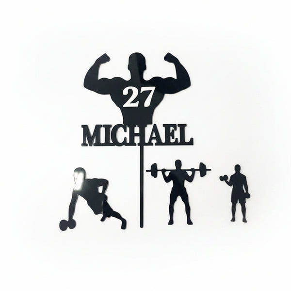 Weightlifter_Michael_cake_topper_in_black_and_charms_4