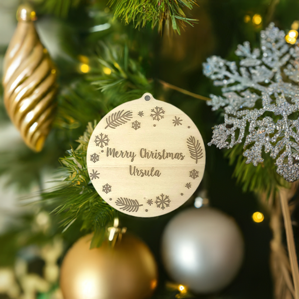 Wooden Personalised Christmas Bauble / Teachers Gift