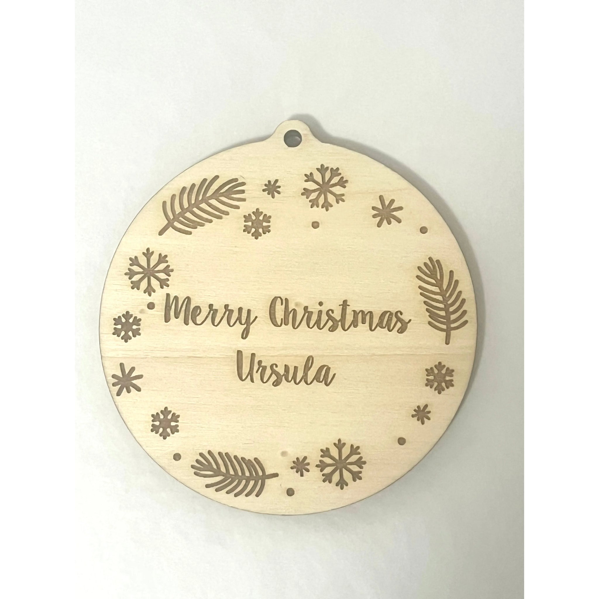 Wooden Personalised Christmas Bauble / Teachers Gift