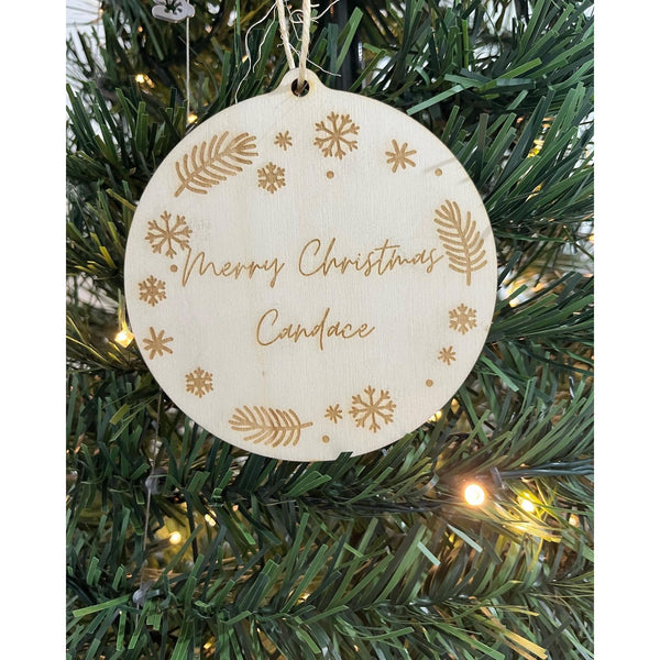 Wooden Personalised Christmas Bauble / Teachers Gift