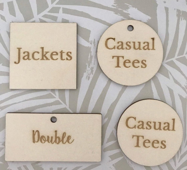 Linen cupboard Pantry Wooden Storage Organisation tags