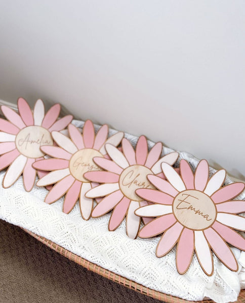 Personalised Wooden Daisy Wall Art Decor