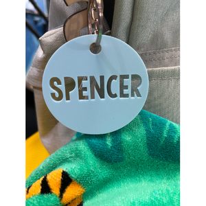 Personalised Name Bag Tags 3D Kids / Kinder or Nappy Bag Tags