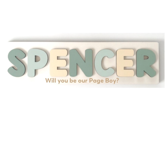 Wedding Gifts Favour Personalised Kids Name Puzzle | Will you be our Flower Girl / Page Boy