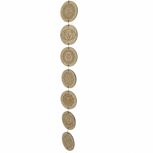 Wooden Chakras  Set Wall Art Hanging - Reiki energy infused