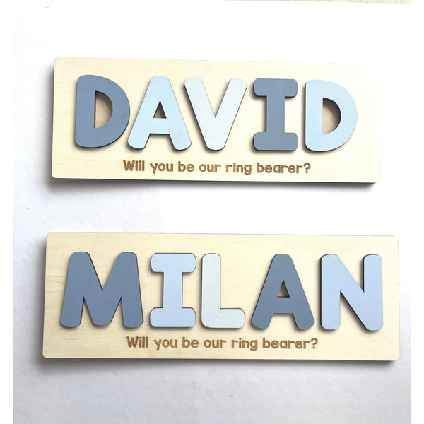 Wedding Gifts Favour Personalised Kids Name Puzzle | Will you be our Flower Girl / Page Boy