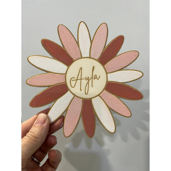Personalised Wooden Daisy Wall Art Decor
